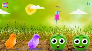 Learn colors. Colored chickens. Video for kids. Учим цвета. Разноцветные цыплята. Видео для детей