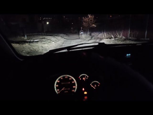 Bi-LED модули на Daewoo Matiz после подключения через сигнальное реле.