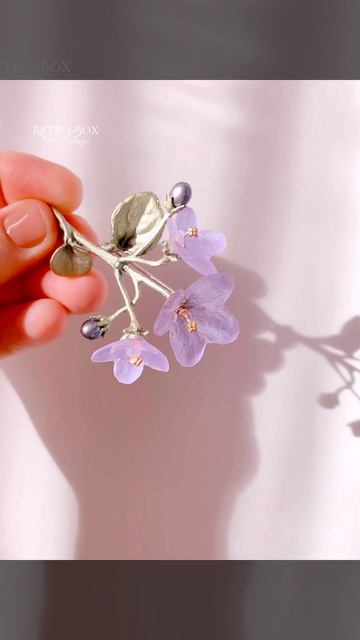 MICHAEL MICHAUD Брошь «Нежные фиалки» коллекция African violet