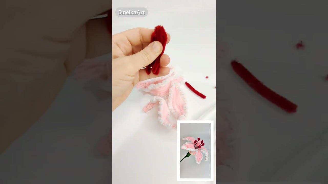 Лилия из синельной проволоки пошагово  / Синельная проволока мастер класс
