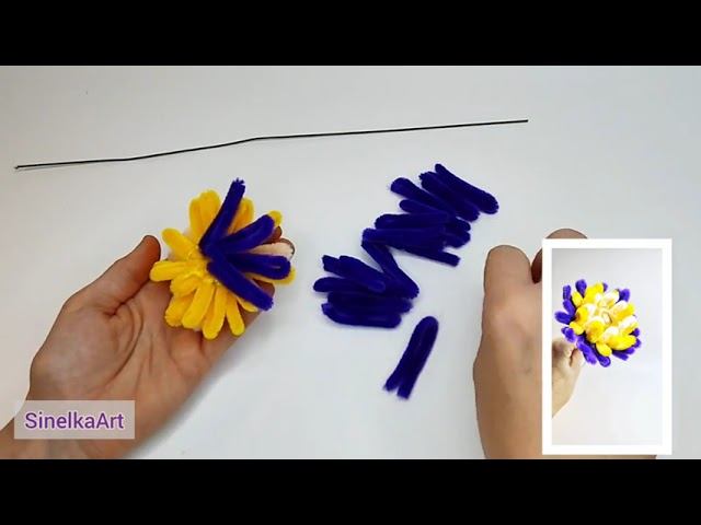 Цветы из пушистой проволоки своими руками Pipe Cleaner / Синельная проволока мастер класс