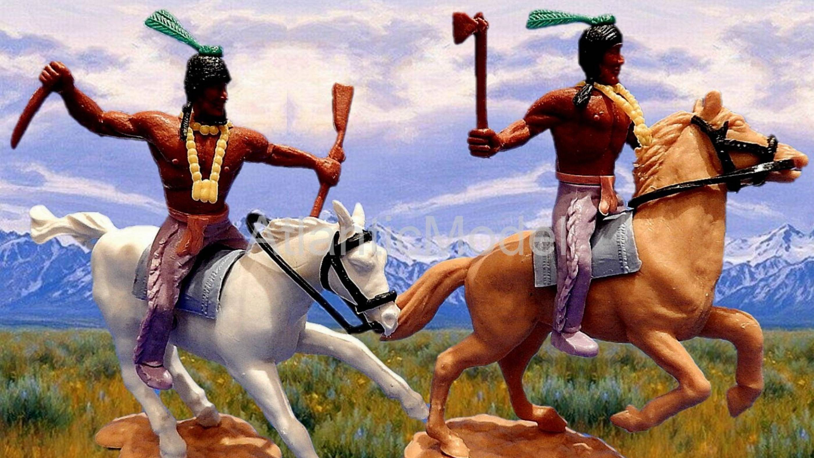 солдатики Timpo №10 индейцы Арикары конные 3 фигуры 3 позы смотреть онлайн