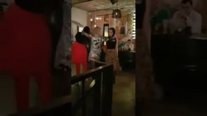 Пьяная на корпоративе.