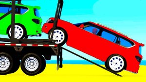 Мультики про машинки автомобили внедорожники и ЧЕЛОВЕК-ПАУ мультфильм для детей с детскими песенками