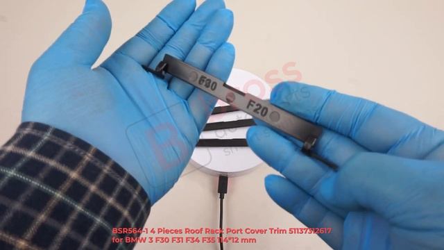 BSR564-1 4 Pieces Roof Rack Port Cover Trim 51137312617 for BMW 3 F30 F31 F34 F35 11412 mm