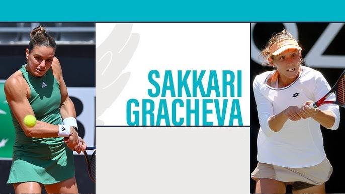 10.05.2024. Мария Саккари - Варвара Грачёва. WTA Rome. Maria Sakkari - Varvara Gracheva