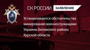 Устанавливаются обстоятельства минирования военнослужащими Украины Беловского района Курской области