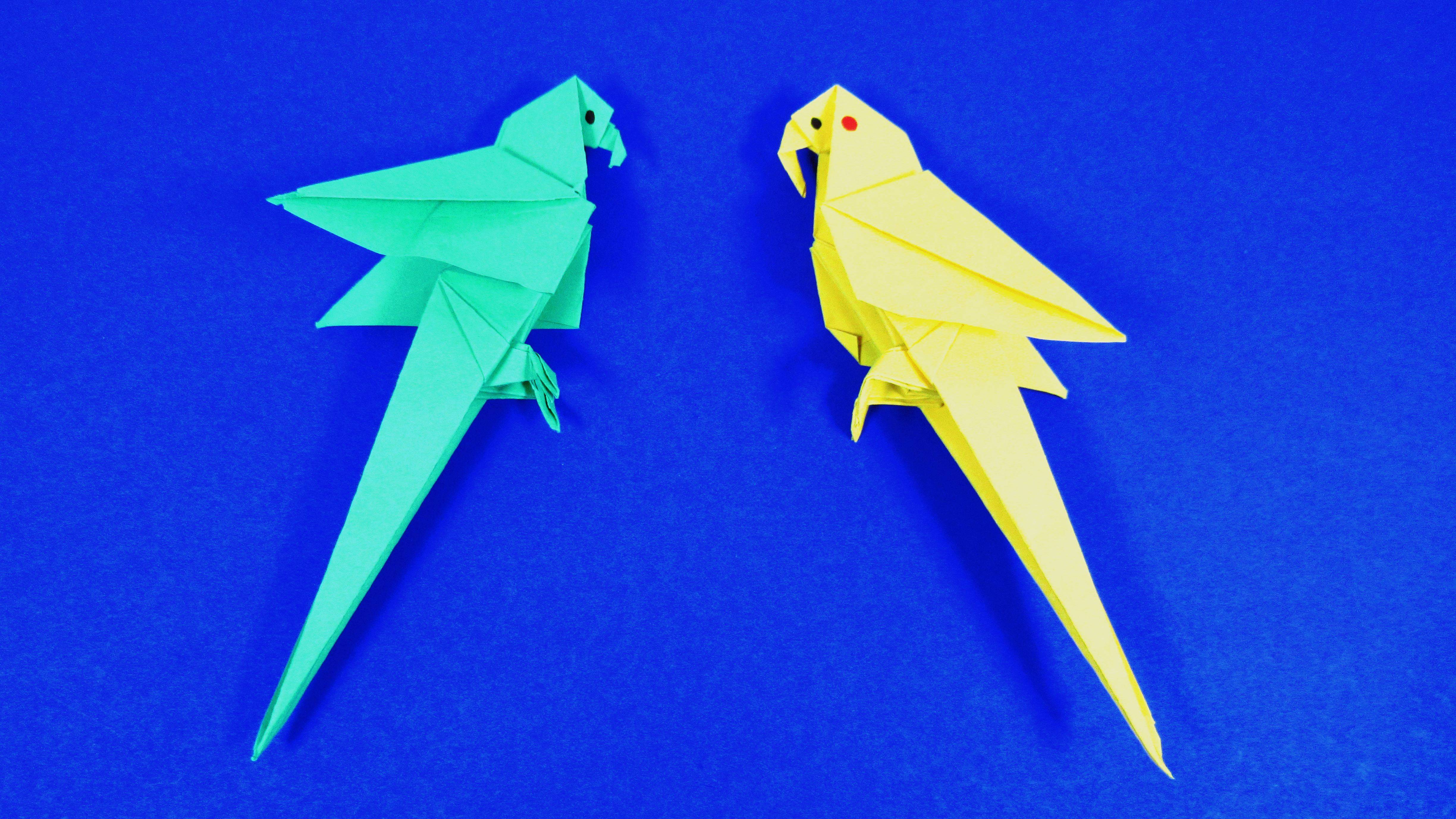 Как сделать попугая из бумаги. Оригами попугай из бумаги