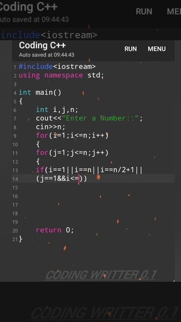 S Alphabet pattern tutorial video ll C++ programming language ll 💯🧠#coding #short #youtubeshorts