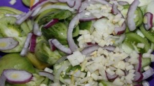 Острые зеленые помидоры по - корейски