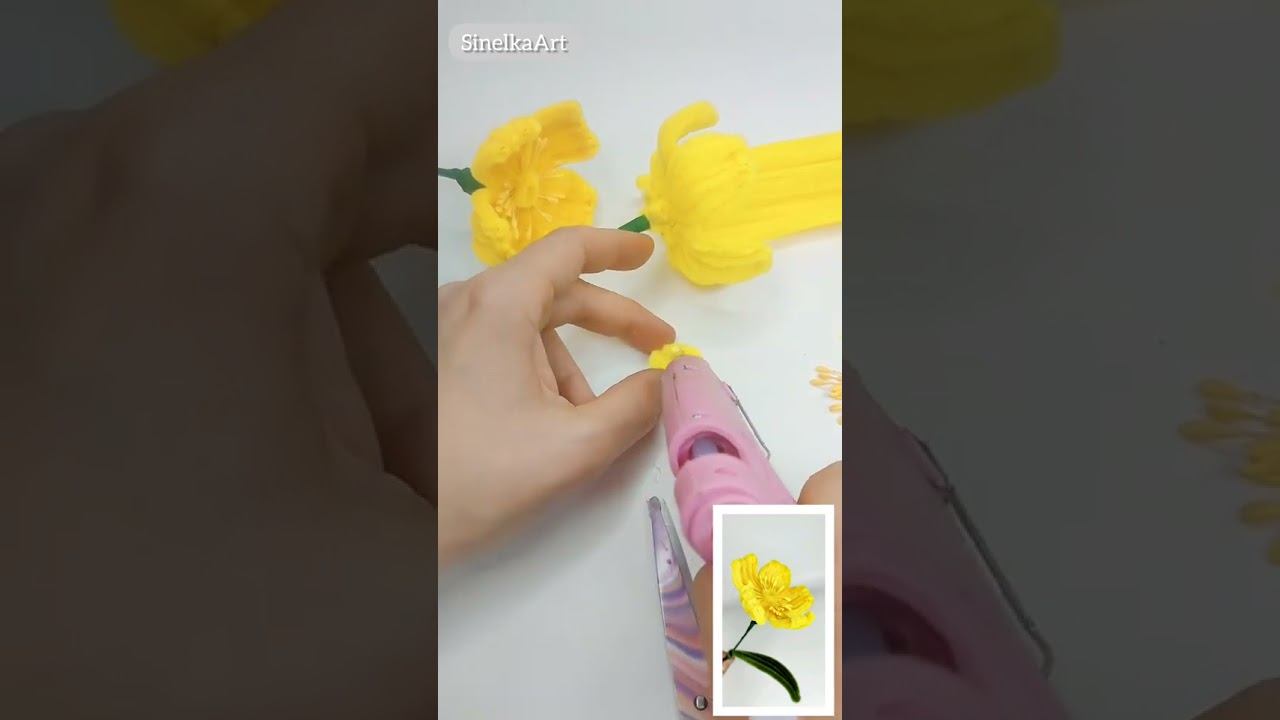 Цветы из синельной проволоки / Синельная проволока мастер класс #diy #art #handmade #flowers