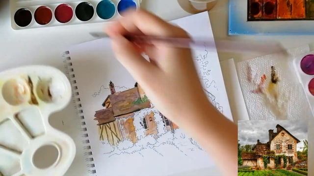 Спидпейнт "Рисуем домик" смотреть онлайн