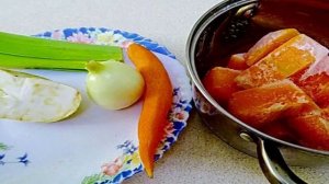 Суп пюре из тыквы на курином бульоне