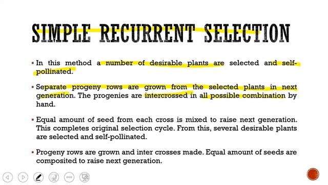 Recurrent Selection - Simple Recurrent Selection - Breeding Methods - Cross Pollinated Crops. смотреть онлайн