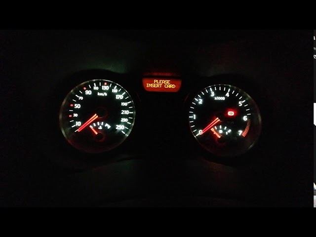 Замена подсветки приборов Меган 2. Результат.