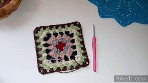 Как я прячу кончики при вязании бабушкиного квадрата из остатков