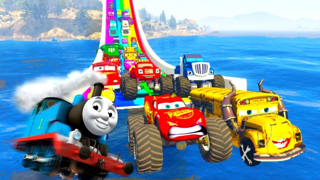 Дисней тачки сказочные гонки молния маккуин томас поезд все машины диснейленд горячие колеса