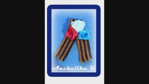 МК\ Брошь на 9 мая/ Брошь из бисера и атласных лент МК/ Мастер класс/