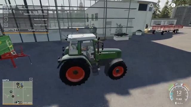 Farming Simulator 19 карта No Man's Land просто играю. смотреть онлайн