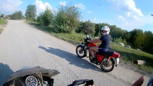 УРАЛ одиночка и ИЖ ПЛАНЕТА 5, собачьи раздражители