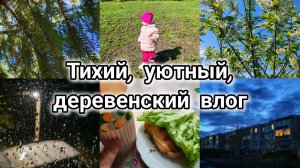 уютный деревенский тихий влог, счастье и уют жизни в деревне, прогулка, снег весной, будни в деревне