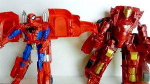 Человек Паук и Капитан Америка Супергерои трансформеры Игрушки для мальчиков