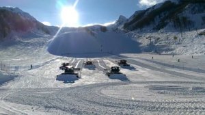 Танец ратраков на Роза Хутор