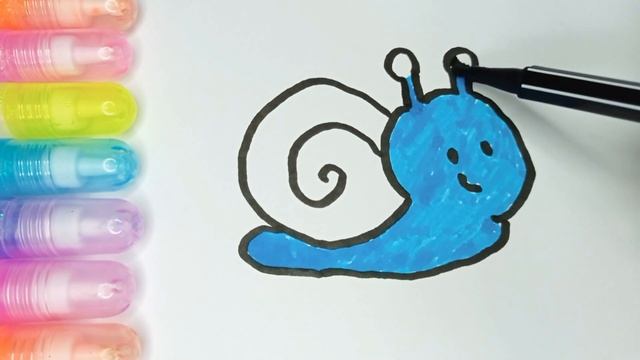 How to draw a Snail | Drawing and Painting for kids | Как нарисовать улитку