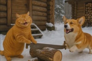 Кот в БАНЕ! НЕЙРОСЕТЬ