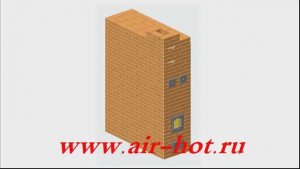 Отопительная прямоугольная толстостенная печь ОПТ-11