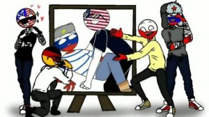 Countryhumans--Россия и Америка😍