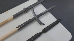Древковое оружие. Санкаку яри, джумонджи яри, нагината