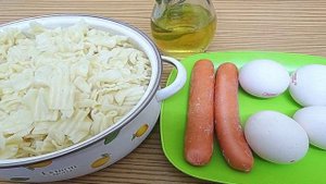 Лапшевник с сосисками