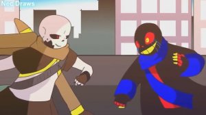 Ink!Sans vs Error!Sans (после драки Ласт брита и Эррора) Озвучка на русском