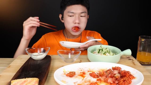 PG eating/Mukbang)SUB/Baked Tenderloin with Fried Rice/ASMR eating sounds
