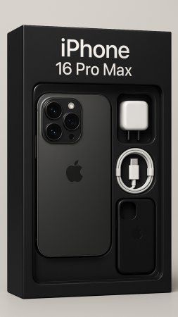 Распаковка iPhone 16 Pro Max в черном цвете🤩