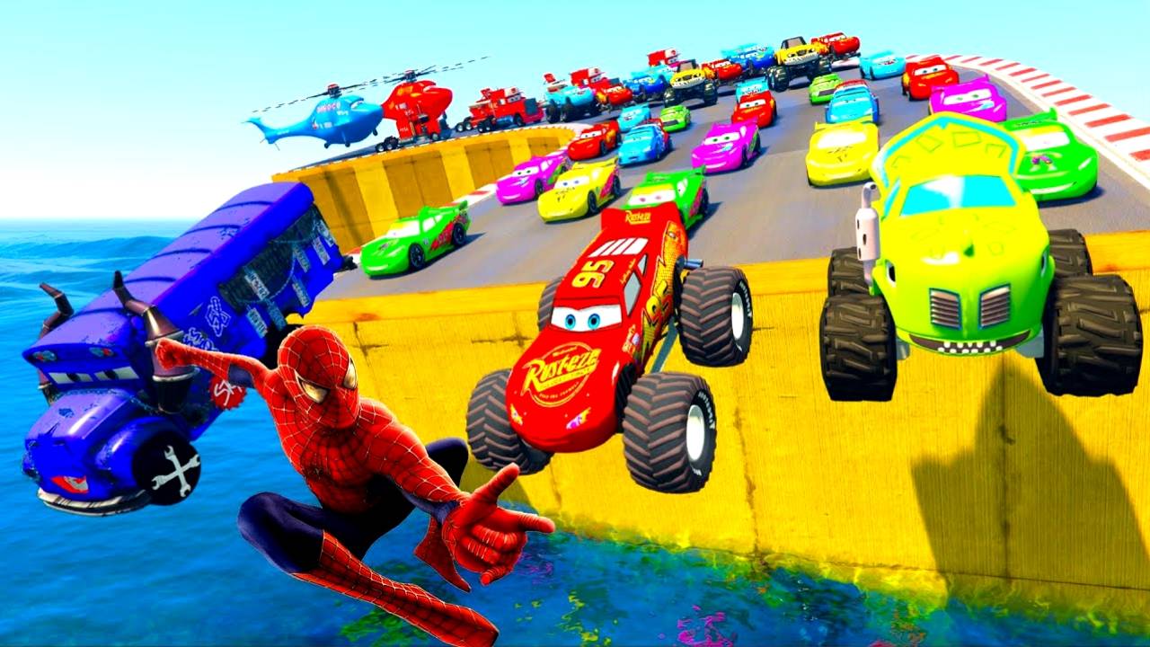 Тачки Диснейленд Монстр Маккуин Грузовик и Друзья Горячие Колеса Мультики для детей