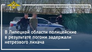 В Липецкой области полицейские в результате погони задержали нетрезвого лихача