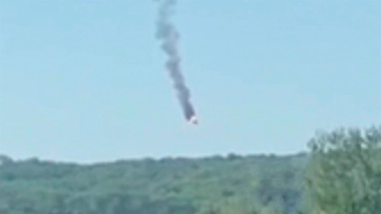 Сбитый "Геранью" украинский Су-27 в Черкасской области попал на видео