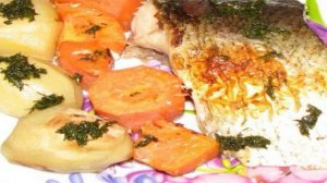Рыба с овощами в духовке