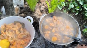 На мангале)