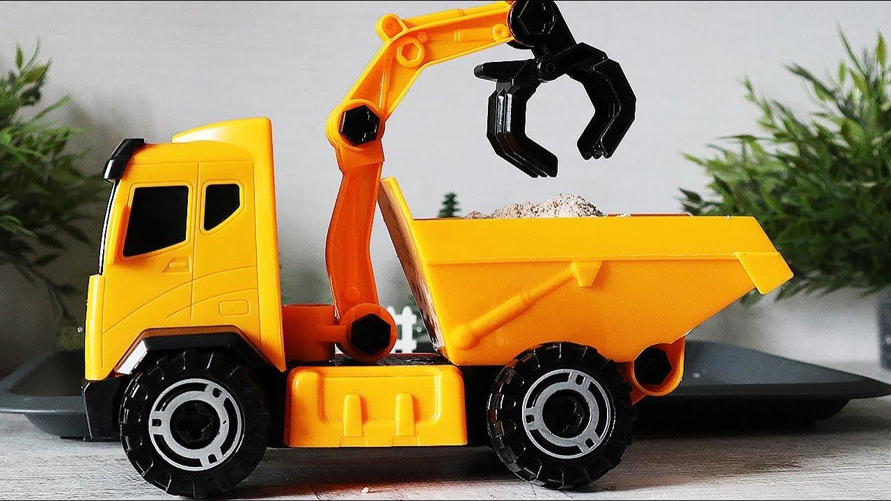 Машины для детей. Самосвал и трактор. Строительная техника смотреть онлайн