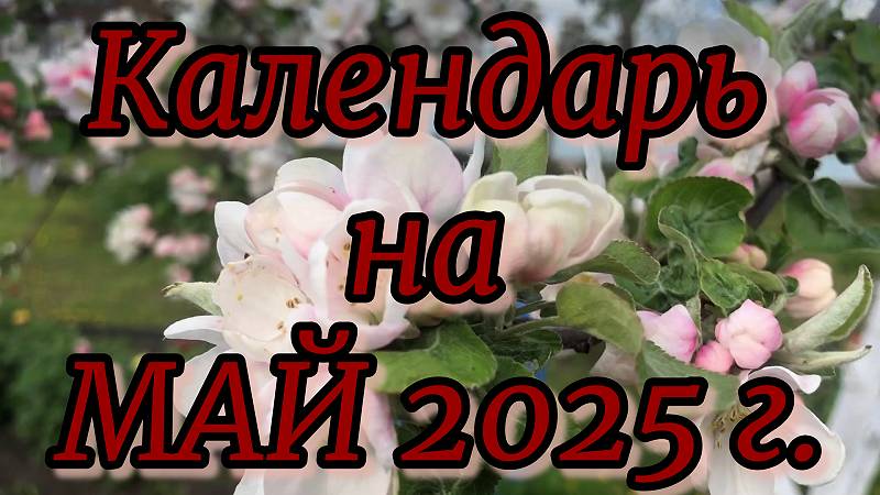 ЛУННЫЙ КАЛЕНДАРЬ дачника на МАЙ 2025 г.