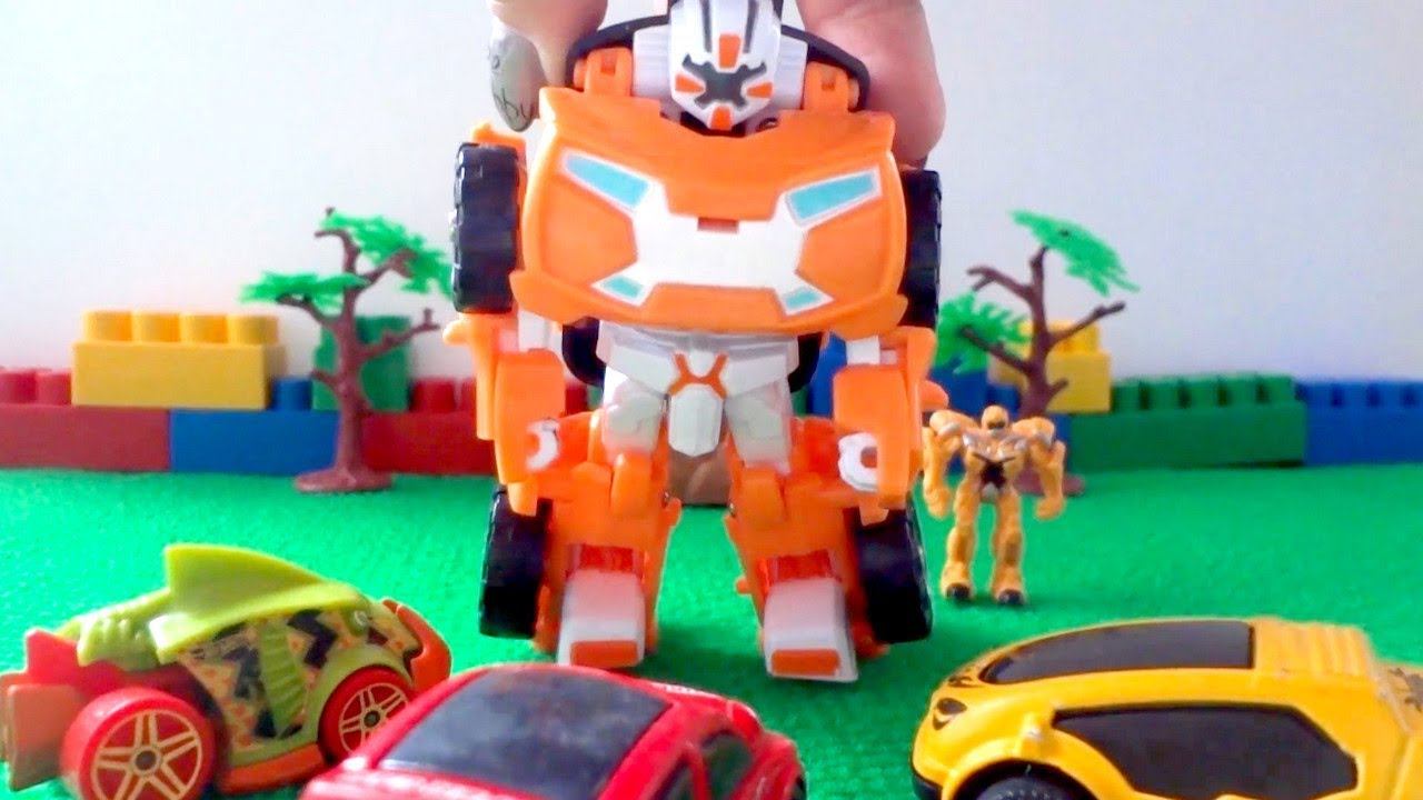 Тоботы - Трансформеры. Игрушечные машинки собирают Тобота X. Видео с игрушками смотреть онлайн