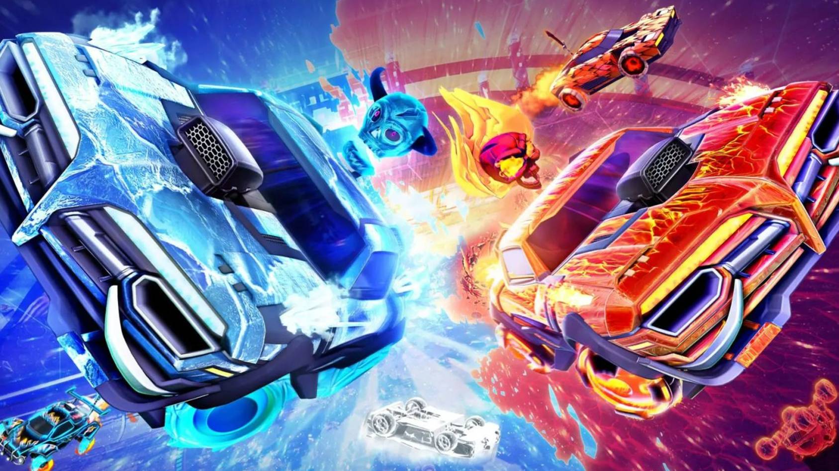 Играем в футбол на машинах Rocket League смотреть онлайн