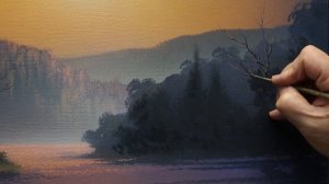 "Восход у реки" Х/А. Художник Юшкевич Виктор Н.
