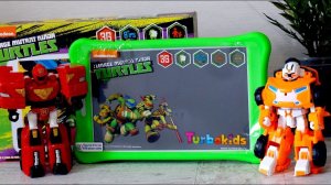 Тоботы, пришельцы и планшет Черепашки Ниндзя от TurboKids. Видео для мальчиков с игрушками