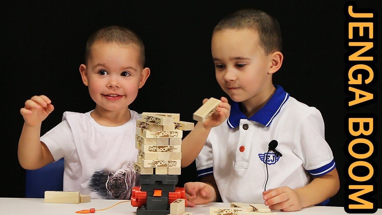 Игрушки для детей. Jenga Boom от Hasbro. Настольные игры для детей смотреть онлайн
