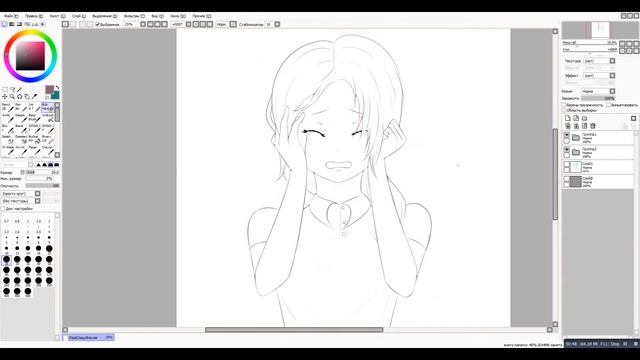 Speedpaint SAI [FanArt] #1|Спидпейнт САИ [ФанАрт]| Для TheSinShow смотреть онлайн