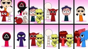 Спрунки Squid Game: Doll, Mroona, Soldier, Thanos и Mroona, Tamuki, GF и Mard все фазы | сборка